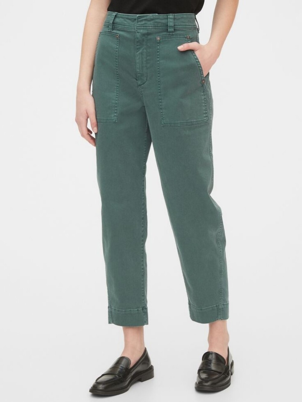 Gap Barrel Khaki Chino Pants Trousers Moores Green 4